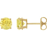 14K Yellow 2.5 mm Natural Yellow Sapphire Stud Earrings